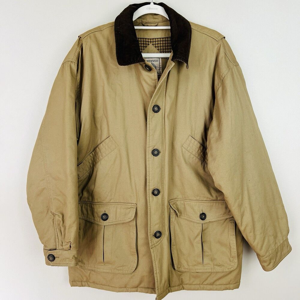 Northwest Territory Khaki Jacket with Dark Brown Corduroy Collar